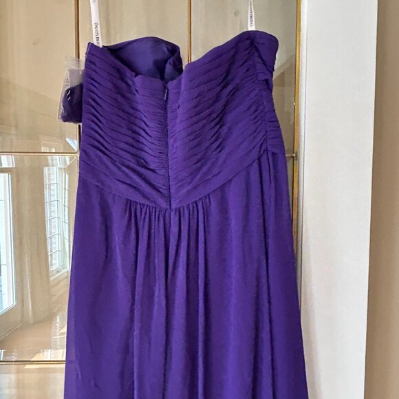 NWT royal purple prom/ party dress never worn; high low hem - Picture 2 of 5